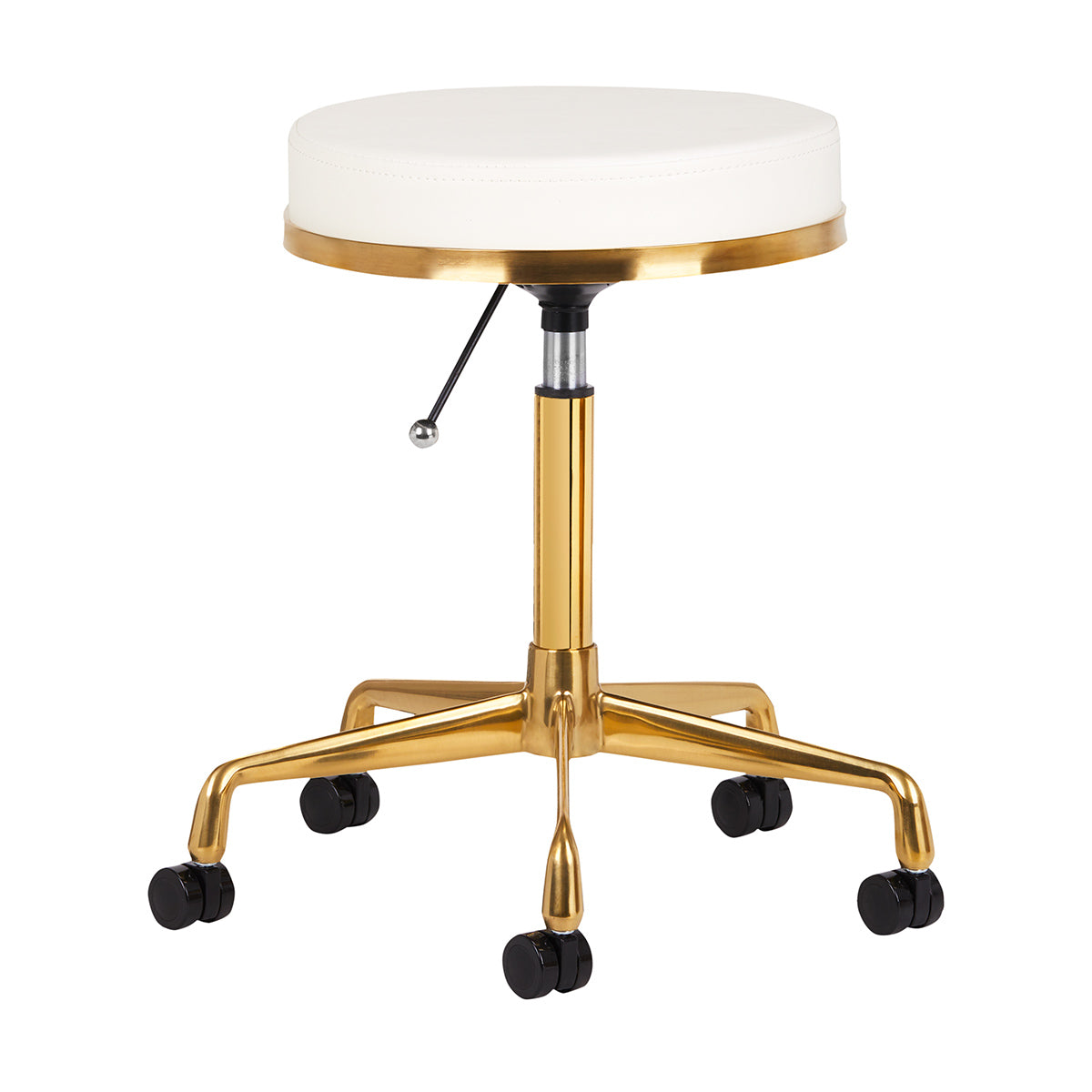 Tabouret cosmétique Luxury Or & Blanc